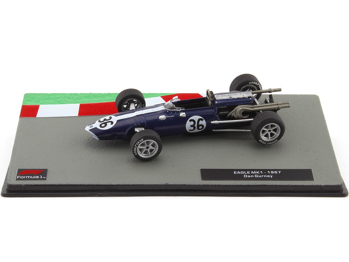 1967 Eagle Mk1 Nº36 Dan Gurney Azul Oscuro 1:43 Editorial Salvat F1 18