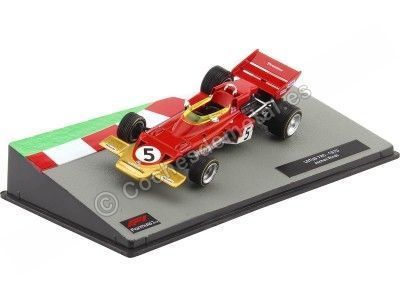 Cochesdemetal.es 1970 Lotus 72C Nº5 Jochen Rindt Campeón Mundial F1 Rojo/Dorado 1:43 Editorial Salvat F1 23