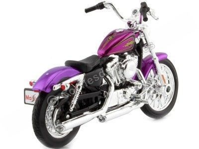 Cochesdemetal.es 2013 Harley-Davidson XL 1200V Seventy-Two Púrpura Bicapa 1:18 Maisto 34360_385 2