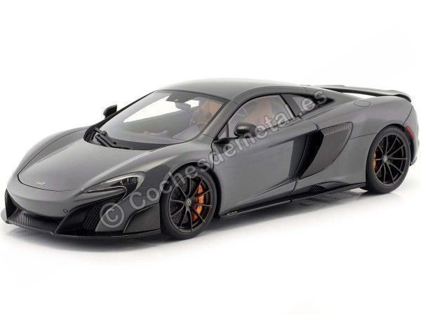 Cochesdemetal.es 2016 McLaren 675 Lt Gris Chicane 1:18 Autoart 76047