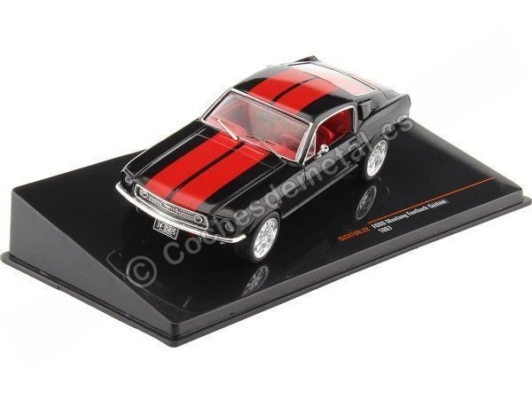 Cochesdemetal.es 1967 Ford Mustang Fastback Custom Negro/Rojo 1:43 IXO Models CLC478N.22