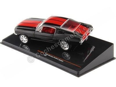 Cochesdemetal.es 1967 Ford Mustang Fastback Custom Negro/Rojo 1:43 IXO Models CLC478N.22 2