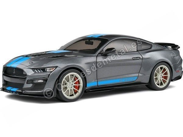 Cochesdemetal.es 2022 Ford Shelby GT 500KR Grafito/Azul 1:18 Solido S1805908
