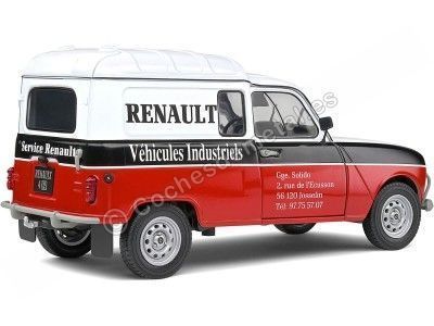 Cochesdemetal.es 1988 Renault R4 4L F4 "Servicio Vehículo Industrial" Blanco/Negro/Rojo 1:18 Solido S1802206 2