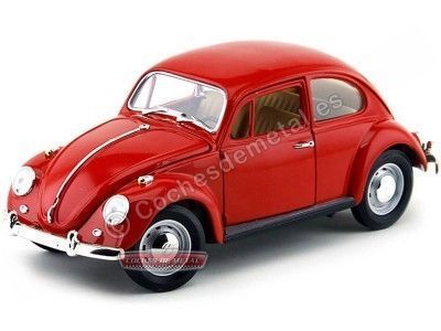 Cochesdemetal.es 1967 Volkswagen VW Escarabajo Beetle Rojo 1:18 Lucky Diecast 92078