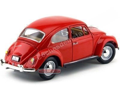 Cochesdemetal.es 1967 Volkswagen VW Escarabajo Beetle Rojo 1:18 Lucky Diecast 92078 2