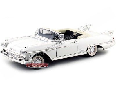 Cochesdemetal.es 1958 Cadillac Eldorado Biarritz Open Convertible Blanco 1:18 Lucky Diecast 92158