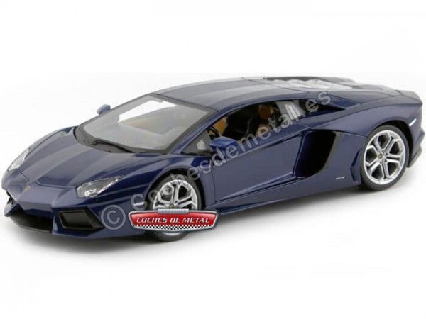 2011 Lamborghini Aventador LP700-4 Azul marino 1:18 Bburago 11033 Cochesdemetal 1 - Coches de Metal 