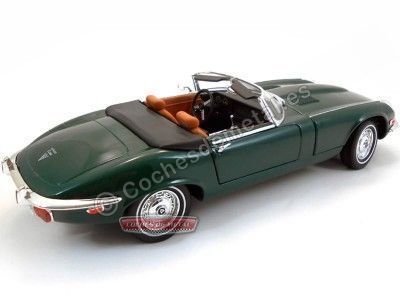 Cochesdemetal.es 1971 Jaguar Type "E" V12 Cabriolet Verde 1:18 Lucky Diecast 92608 2
