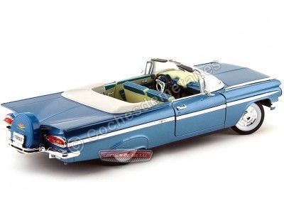 Cochesdemetal.es 1959 Chevrolet Impala Convertible Azul Pizarra 1:18 Lucky Diecast 92118 2