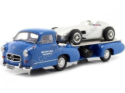 Cochesdemetal.es 1955 Mercedes-Benz "El Milagro Azul" + W196 "Flecha de Plata" 1:18 Werk83 W1801801 W1801701