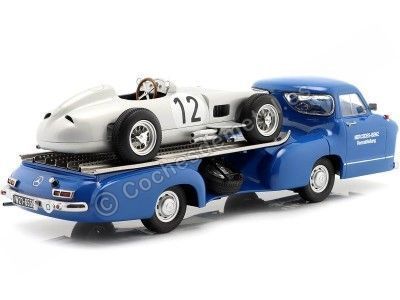 Cochesdemetal.es 1955 Mercedes-Benz "El Milagro Azul" + W196 Nº12 "Flecha de Plata" 1:18 Werk83 W1801802 W1801701 2