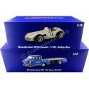 Cochesdemetal.es 1955 Mercedes-Benz "El Milagro Azul" + W196 Nº12 "Flecha de Plata" 1:18 Werk83 W1801802 W1801701