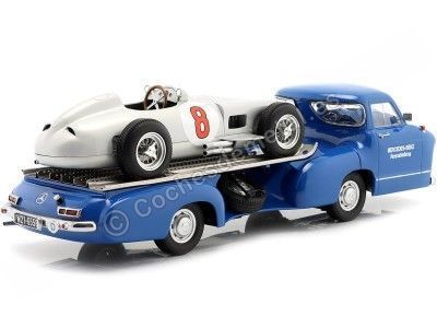 Cochesdemetal.es 1955 Mercedes-Benz "El Milagro Azul" + W196 Nº8 "Flecha de Plata" 1:18 Werk83 W1801803 W1801701 2