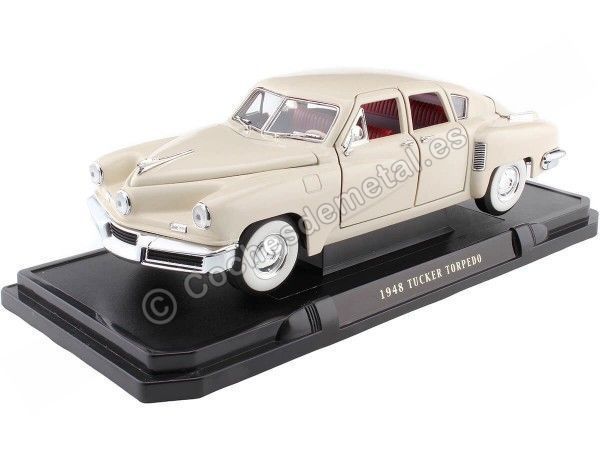 Cochesdemetal.es 1948 Tucker Torpedo Sedán Beige 1:18 Lucky Diecast 92268