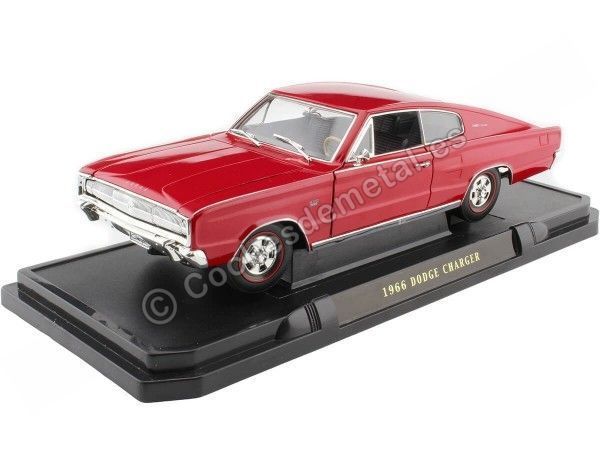 Cochesdemetal.es 1966 Dodge Charger Coupe Rojo 1:18 Lucky Diecast 92638