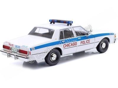 Cochesdemetal.es 1989 Chevrolet Caprice "Policía de Chicago" Blanco/Azul 1:18 Greenlight 19128 2
