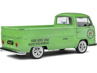 Cochesdemetal.es 1968 Volkswagen VW T2 Pick-Up "Custom Performance Shop" Verde Metalizado 1:18 Solido S1809401 2