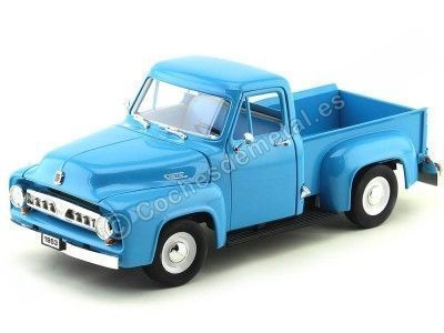 Cochesdemetal.es 1953 Ford F-100 Pickup Azul Claro 1:18 Lucky Diecast 92148