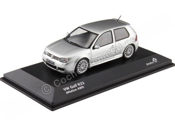 Cochesdemetal.es 2003 Volkswagen VW Golf IV R32 Plateado 1:43 Solido S4313602