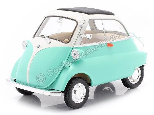Cochesdemetal.es 1954 BMW Isetta 250 Verde Menta/Blanco 1:18 Welly 24096