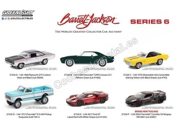Cochesdemetal.es Lote de 6 Modelos "Barret Jackson Series 6" 1:64 Greenlight 37220