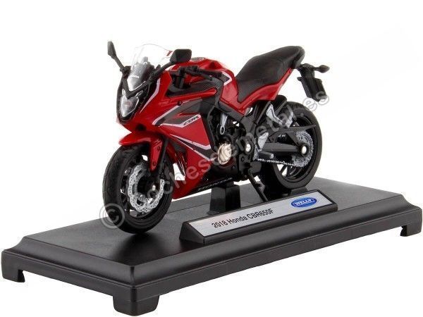 Cochesdemetal.es 2018 Honda CBR650F Roja/Negra 1:18 Welly 12853