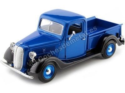 Cochesdemetal.es 1937 Ford Pickup Azul 1:24 Motor Max 73233