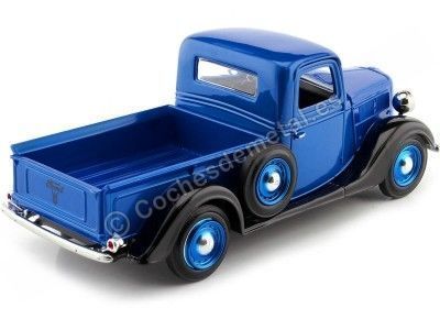 Cochesdemetal.es 1937 Ford Pickup Azul 1:24 Motor Max 73233 2