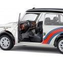 Cochesdemetal.es 1998 Mini Cooper Sport "Martini Evocation" Blanco Perla 1:18 Solido S1800610