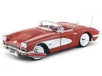 1958 Chevrolet Corvette Convertible Rojo 1:18 Motor Max 73109