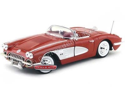 Cochesdemetal.es 1958 Chevrolet Corvette Convertible Rojo 1:18 Motor Max 73109