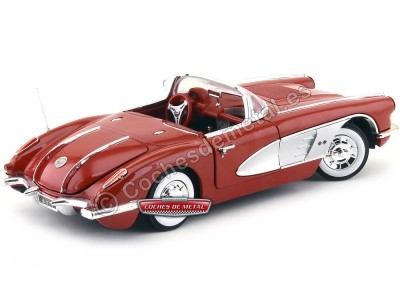 Cochesdemetal.es 1958 Chevrolet Corvette Convertible Rojo 1:18 Motor Max 73109 2