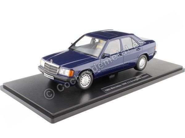 CARSDEMETAL.ES 1993 Mercedes-Benz 190E 2.3 Avantgarde W201 Bleu métallique 1:18 Triple-9 1800312