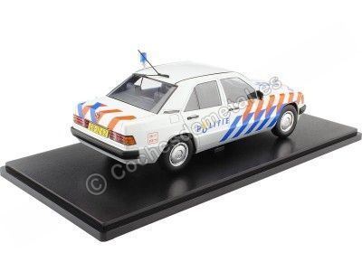 Cochesdemetal.es 1993 Mercedes-Benz 190 W201 Policía Holanda Blanco/Naranja/Azul 1:18 Triple-9 1800315 2