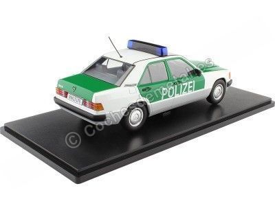 CARSDEMETAL.ES 1993 Mercedes-Benz 190 W201 Green / White Police 1:18 Triple-9 1800314 2