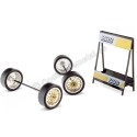 Carsdemetal.es Wheel Expositor BBS Motor Sport avec deux axes et quatre roues 1:18 Modèles IXO SET017W