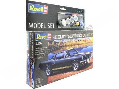 Cochesdemetal.es 1965 Ford Shelby Mustang GT 350 H "Kit de modèle en plastique" Negro / Dorado 1:24 Revell 67242