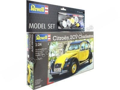 Carsdemetal.es 1982 Citroen 2cv Charleston "Kit de modèle en plastique" Jaune / noir 1:24 Revell 67095