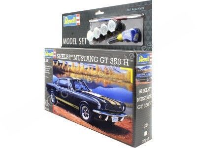 Cochesdemetal.es 1965 Ford Shelby Mustang GT 350 H "Kit de modèle en plastique" Negro / Dorado 1:24 Revell 67242 2