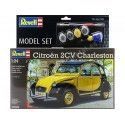 Carsdemetal.es 1982 Citroen 2cv Charleston "Kit de modèle en plastique" Jaune / noir 1:24 Revell 67095