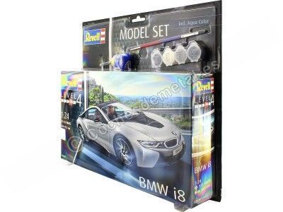 Cochesdemetal.es 2014 BMW i8 "Kit de modèle en plastique" Blanco 1:24 Revell 67670 2