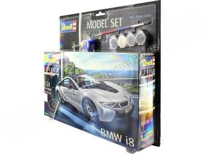 Cochesdemetal.es 2014 BMW i8 "Plastic Model Kit" Blanco 1:24 Revell 67670 2