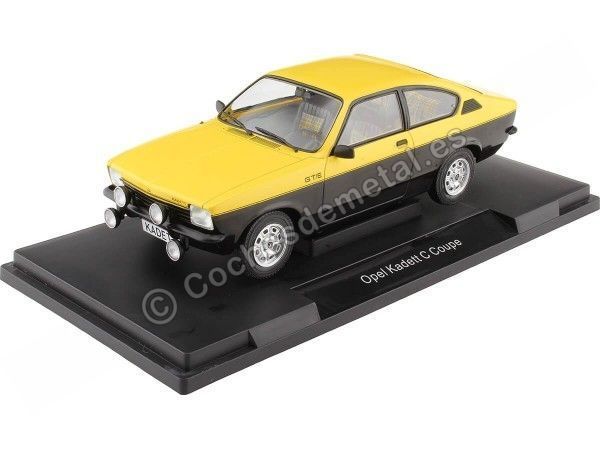 Cochesdemetal.es 1975 Opel Kadett C Coupe GT/E Amarillo/Negro 1:18 MC Group 18190