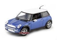 2004 Mini Cooper R50 Azul-Blanco 1:18 Motor Max 73114