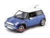 Carsdemetal.es 2004 Mini Coper R50 Blue-Blanco 1:18 Motor Max 73114