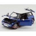 Carsdemetal.es 2004 Mini Coper R50 Blue-Blanco 1:18 Motor Max 73114