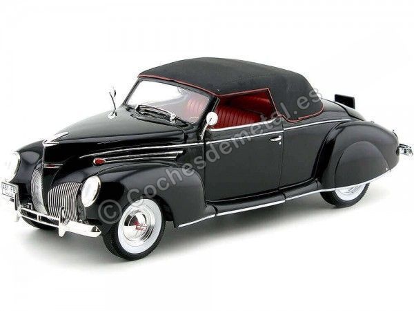 1939 Lincoln Zephyr Convertible Coupe Negro 1:18 Signature Models 18102 Cochesdemetal 1 - Coches de Metal 