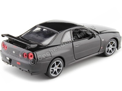 Cochesdemetal.es 1999 Nissan Skyline GT-R (R34) Negro 1:24 Welly 24108 2