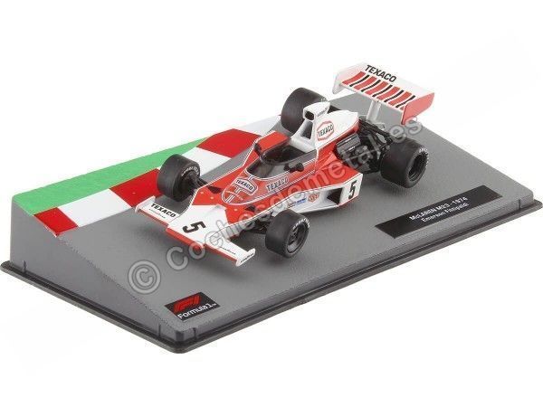 Cochesdemetal.es 1974 McLaren M23 Nº5 Emerson Fittipaldi GP F1 Brasil y Campeón del Mundo Rojo/Blanco 1:43 Editorial Salvat F...